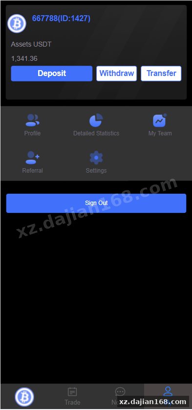 开源版黑色UI游戏竞猜系统/虚拟币大小单双竞猜下注/USDT充值-系统演示站