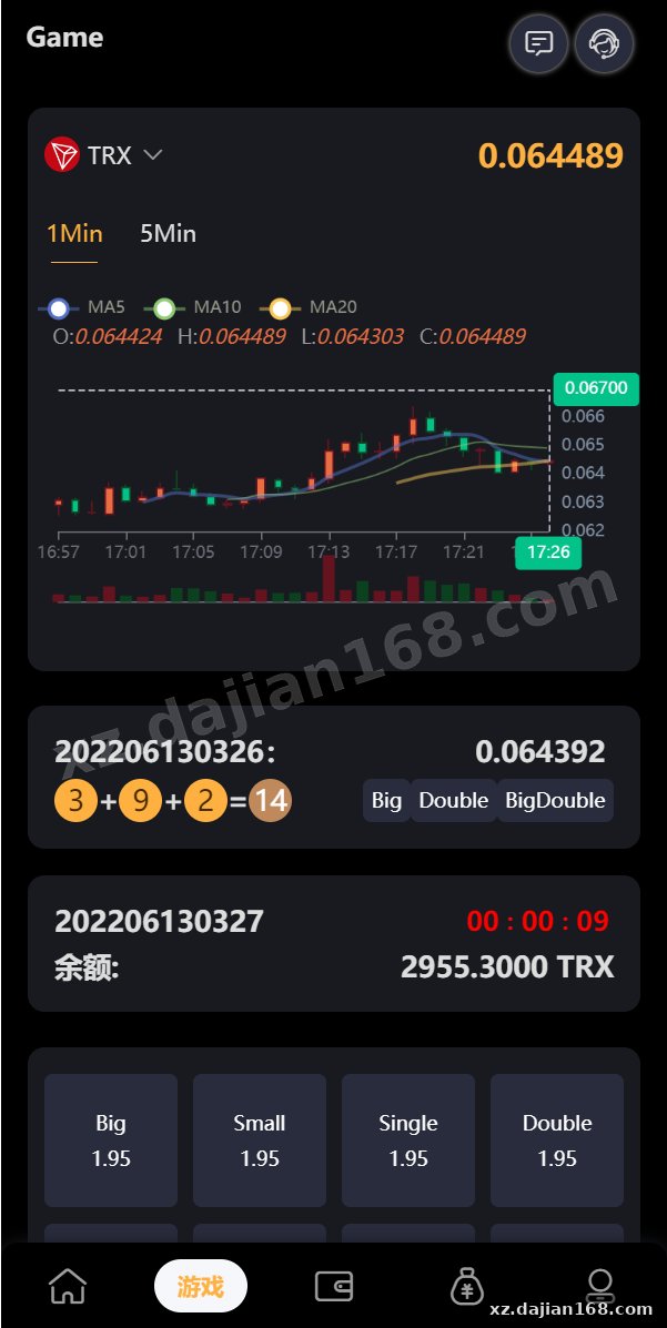 完整版区块链游戏/trx投注竞猜游戏/trx下注游戏/前端uinapp-系统演示站